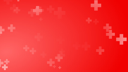 Medical health red cross pattern background. Abstract healthcare for World Blood Donor Day.