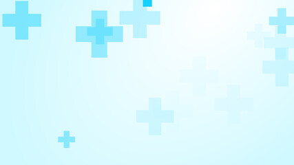Medical white blue cross pattern background.