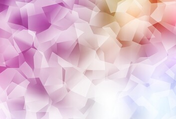 Light Pink, Yellow vector polygon abstract layout.