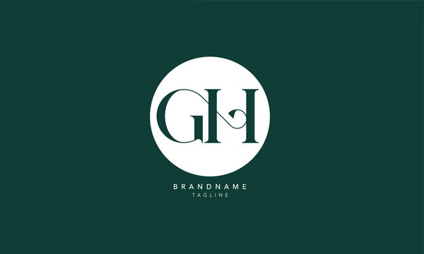 Alphabet letters Initials Monogram logo GH, HG, G and H