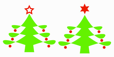 Christmas tree. Christmas. New Years holiday. Decorations for Christmas. Vector icon.