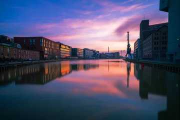 Morgenrot im Stadthafen von Münster © Tobias Herrmann