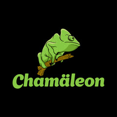 Chameleon Logo professional and cute