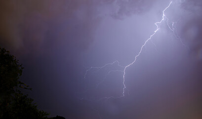 Lightning, catching lightning on a stormy night, pure energy, intense light.