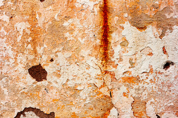 Texture of a concrete wall with cracks and scratches which can be used as a background