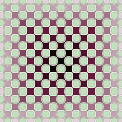 A Seamless, Vector Abstract Image of Red-Brown Squares Arranged in A Gradient Order from A Dark Center to A Pale Green Background. Application in Design Possible