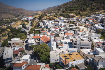 Akoumia Crete village aerial view