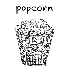 popcorn sketch doodle movie theater food drawing