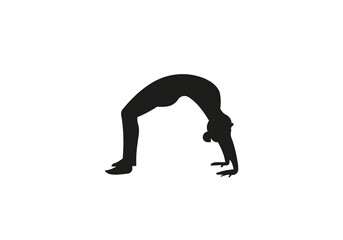 Fototapeta na wymiar Healthcare fitness and healthy lifestyle. Yoga poses flat vector illustration. 