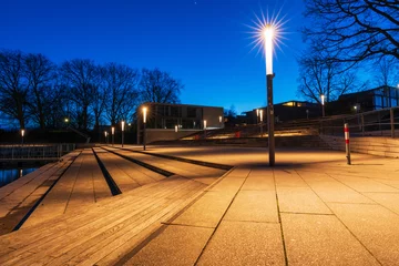 Aasee-Treppen in Münster zur blauen Stunde © Tobias Herrmann