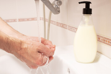 Hygiene. Cleaning Hands. Washing hands.