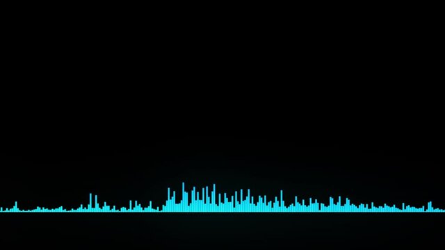 Visualization of voice record, artificial intelligence. Music equalizer, audio waves sound digital player waveform, recorder signal. Multicolored digital sound wave. Audio technology wave and design