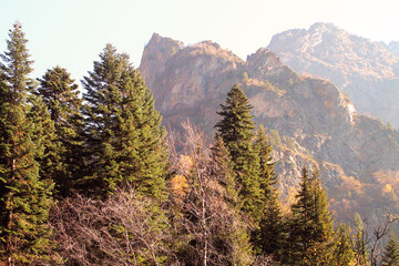 sunset in the mountains