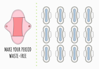 Make your period waste-free. Change single-use disposable things on reusable