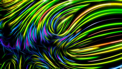 Abstract neon fractal futuristic background