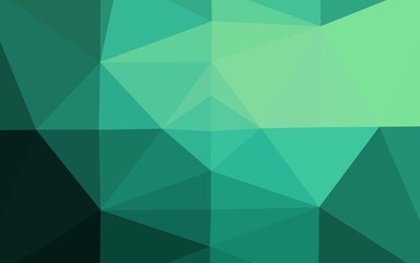 Obraz premium Light Green vector polygon abstract background. An elegant bright illustration with gradient. Template for your brand book.