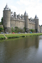 Fototapeta na wymiar medieval castle in josselin in brittany (france)