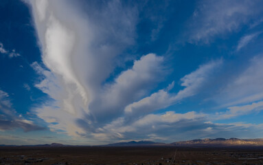 clouds over the desert