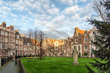 Cityscape in Begijnhof, Amsterdam