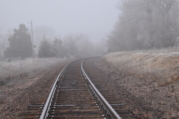 Foggy Train Tracks