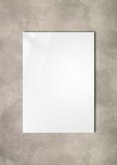 White Booklet cover template on concrete background