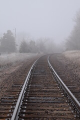 Foggy Train Tracks