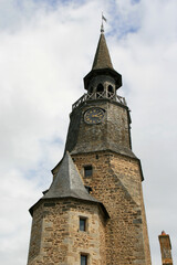 Fototapeta na wymiar clock tower in dinan in brittany (france)
