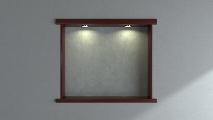 inside frame on wall