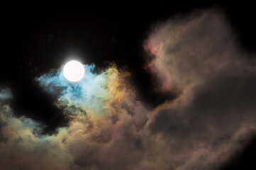 Fototapeta na wymiar Sun and Clouds using multiple filters