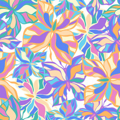 Abstract seamless vector pattern illustration design of lined butterfly in pastel colors