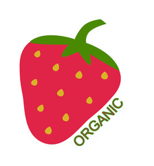 The icon of a red strawberry with the text 