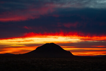 sunset over the mountains