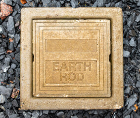 Buried earth rod inspection pit