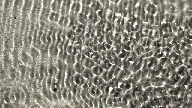 Wave tank displays rapid and chaotic variety of wave patterns.