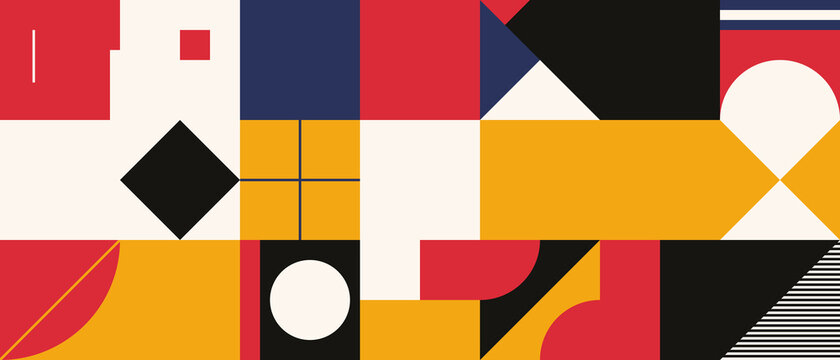 Bauhaus Abstract Vector Composition Design