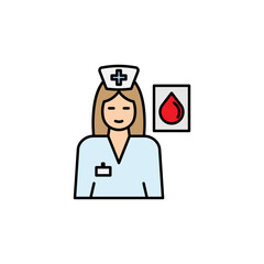 blood donation line icon. Signs and symbols can be used for web, logo, mobile app, UI, UX