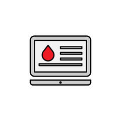blood donation, computer line icon. Signs and symbols can be used for web, logo, mobile app, UI, UX