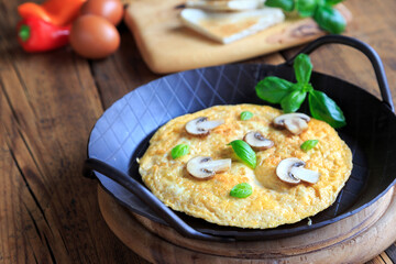 Omelette mit Pilzen 