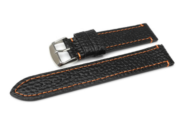 Leather watch strap