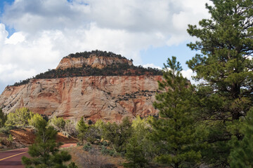 Fototapeta na wymiar Rock formations at Zion National Park, Utah, USA