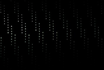 Dark Green vector template with poker symbols.