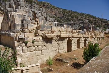 Fototapeta na wymiar The ancient Greco-Roman theater in Lycian city