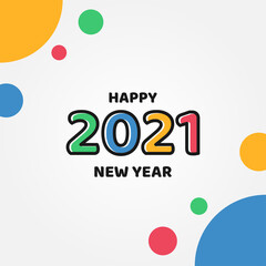 New Year 2021 Design Template Illustration