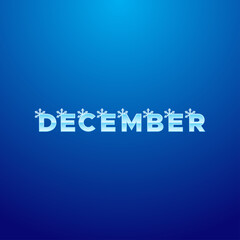 December Winter Font Design Template Illustration