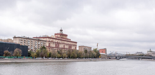 Fototapeta premium View of Moscow from the river