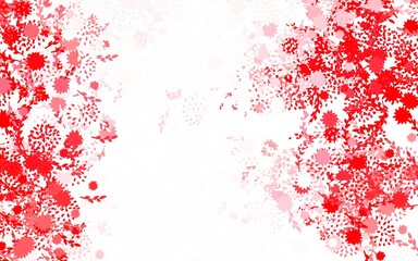 Light Red vector natural backdrop with flowers, roses.