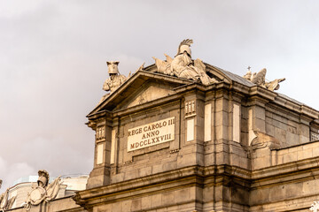 Puerta de Alcala in Madrid at sunset