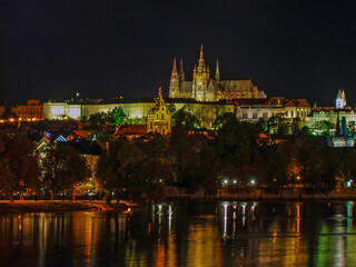 Obraz premium Prague Castle at night
