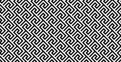greek seamless pattern. old ancient ornament with key element. Abstract black and white geometric line. Vector background for the fabric cloth, fashion, ceramic floor, ornament textile, texture - 398102859