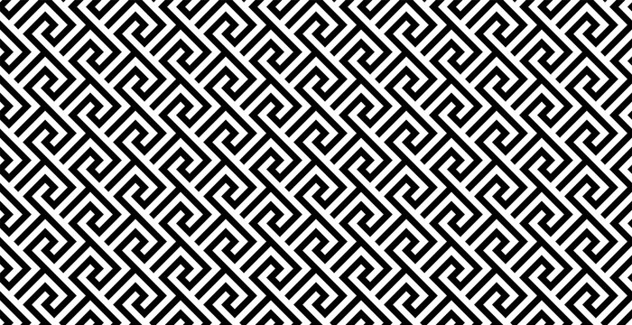 greek seamless pattern. old ancient ornament with key element. Abstract black and white geometric line. Vector background for the fabric cloth, fashion, ceramic floor, ornament textile, texture